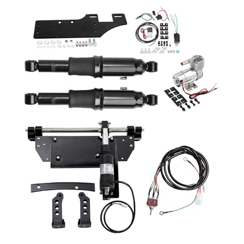 TCMT Rear Air Ride Suspension & Electric Center Stand Fit For Harley Touring Road King Road Glide Street Glide Electra Glide 2009-2016