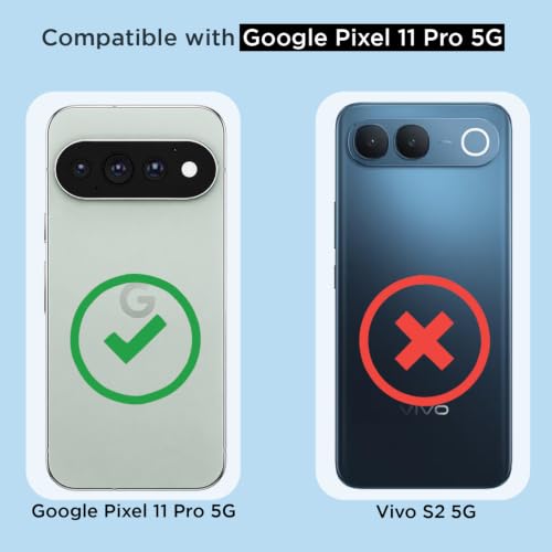 Image of Outlouders Back Cover for Google Pixel 11 Pro | Magnetic-Safe | Transparent PC + TPU | Magnetic Support | Shockproof Protection Bumper Case (Transparent)