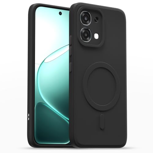 Image of Pikkme Back Cover for Oppo F31 5G / Oppo F33 5G Soft Matte Silicone Mag-Safe Design (Mag-Safe Not Support) Camera Protection | Slim Fit Bumper Cover (Black)