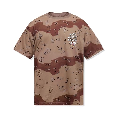Anti Social Social Club Nascar Motorsport Graphic Tee Short Sleeve Cotton Unisex Adult Chocolate Chip Camo Medium Motorsport Racing Shirt Streetwear Fan Apparel Summer Casual Racing Tee