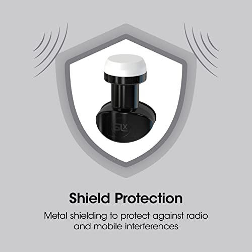 SLx LNB 2 Quad Output, LNB para antena parabólica freesat/receptores de satélite, banda KU, LNB universal para Sky HD, Sky HD+, Freesat HD, tecnología PLLCrystal de 25 MHz, incluye soporte MK4 - imagen 8