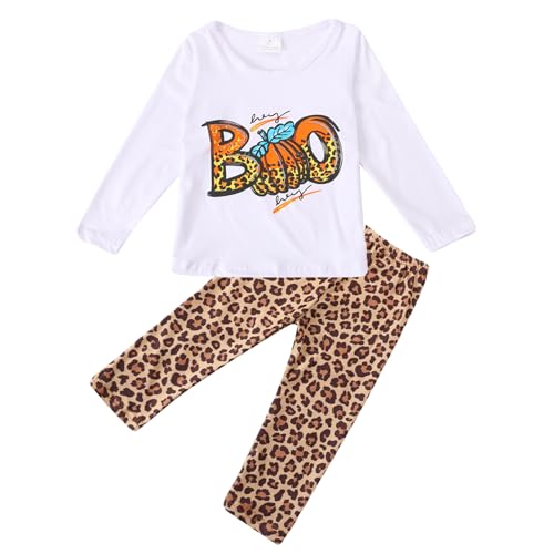 Image of Thanksgiving Toddler Girls Turkey Outfits Set Ruffle T-Shirt Dress and Pants Outfit Set 3-8Years