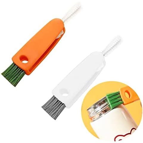 2 Pcs Multipurpose Bottle Gap Cleaner Brushes 3 in 1 Bottle Cap Brushes Foldable Groove Gap Cleaning Brushes for Cup Cover, Groove Gap Cover