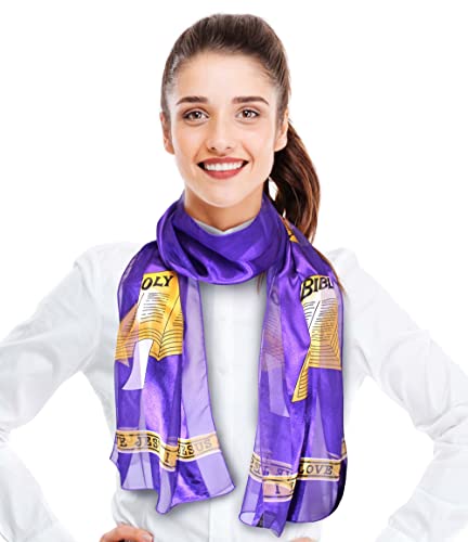 CBC Crown Women's Lightweight Easter Bible Prayer Hands Silk Feeling Satin Striped 13