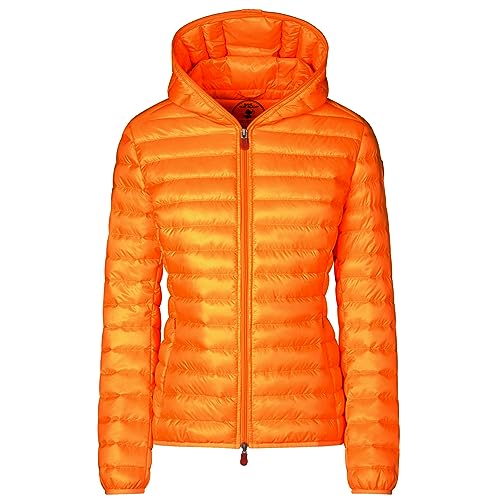 Save The Duck Damen Steppjacke KYLA Hooded Jacket Fluo orange neon - 40