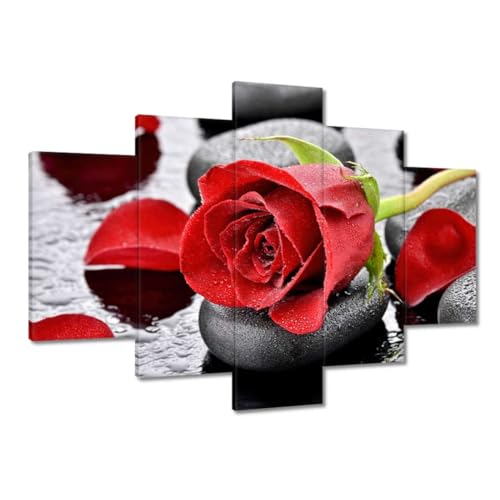 Décoration murale pierres roses rouges grand format 150x105 cm