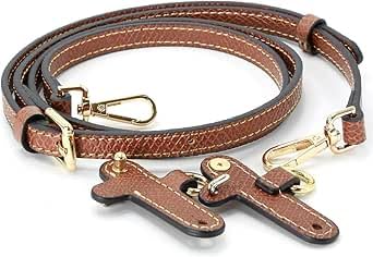 Mini Bags Leather Shoulder Strap Kit Fit For Adjustable Crossbody Small Bag (Brown&gold)