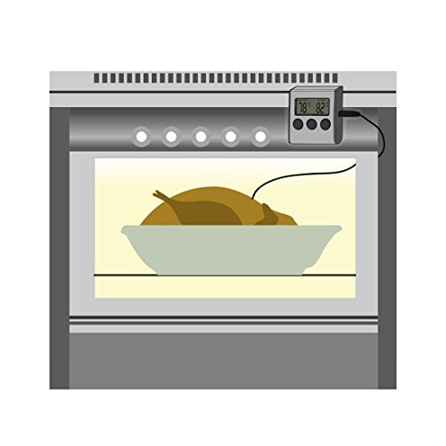 Xavax Xavax 2in1 Digitales Bratenthermometer mit Küchenuhr, abnehmbarer Temperaturfühler, Grillthermometer Ofenthermometer Fleischthermometer - Detailansicht 14 | Grillthermometer