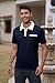 Mens Short Sleeve Polo Shirts Casual Summer Button Basic Shirt Classic Golf Fashion Tops with Pocket Navy Blue