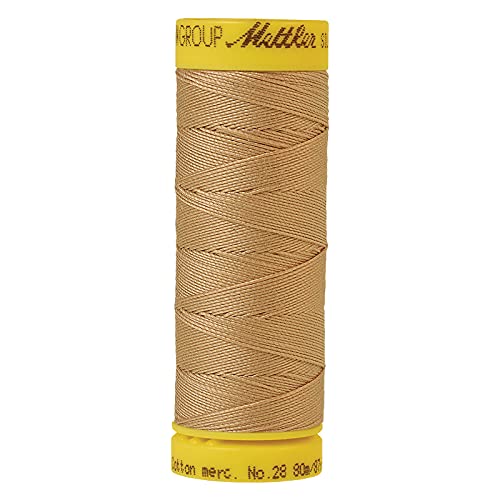 Hilo de costura Mettler 28wt para acolchado a mano y bordado a mano (0260 Paja de Avena)