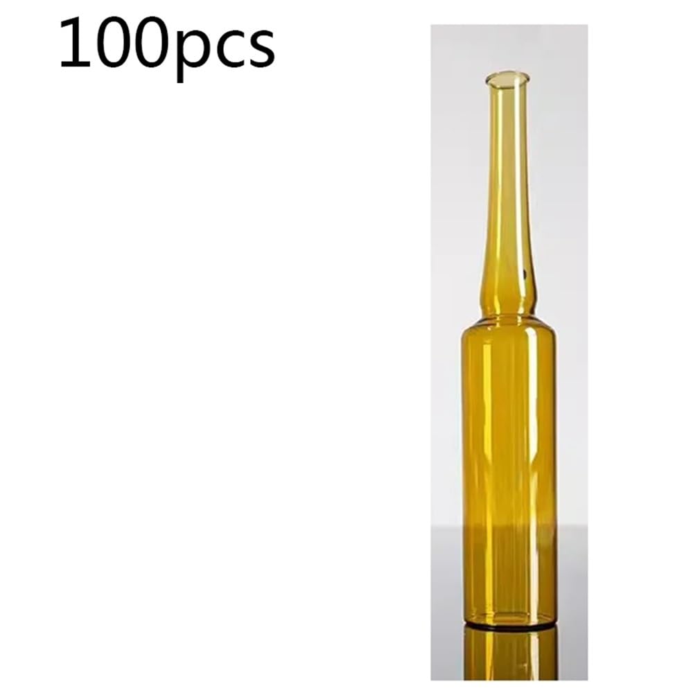 Sprzęt i materiały laboratoryjne, 1/2/5/10/20 ml, 100 ml, szklana butelka z zakrzywioną szyjką, łatwa do złożenia, przezroczysta/brązowa, 1/2/5/10/20 ml