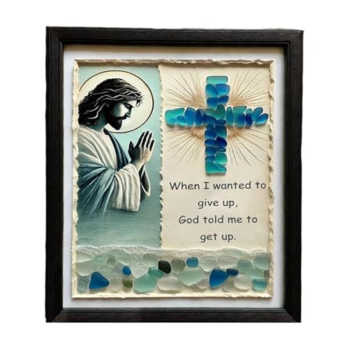 V[KXt[EH[A[gAV[KXNX`EH[A[g - LXg̊z̎ʐ^Sea Glass Artwork Decor,CGX̋F̃C[WA7.87x9.84C`ArO[̂߂̏\˂̃X^Ch