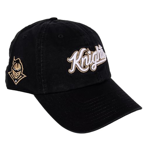 Desert Cactus University of Central Florida Baseball Hat Knights UCF Brimmed Embroidered Hats Cap Adjustable Cloth Strap Adult (Style A) Black