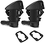 DWARFOO 2 PCS Front Windshield Washer Nozzles, Front Windshield Washer Nozzle Wiper Spray Kit Suitable for Jeep, Replaces OEM: #55157323AA, 55157352AA, 55372143AB, 68260443AA, 55079049AA, 15247800