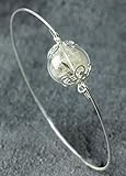  Armreif mit echten Pusteblumen - Handmade - Nach Wunsch anpassbar - Versilbert