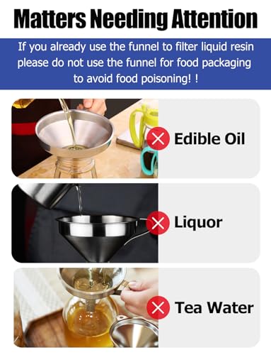 image for Gnellkoor Resin Funnel, Resin Filter Funnel with Strainer 3D Printer S