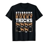 Photo Gallery maglietta con grafica con scritta "stubborn siberian husky dog tricks" maglietta Photo Gallery maglietta con grafica con scritta "stubborn siberian husky dog tricks" maglietta