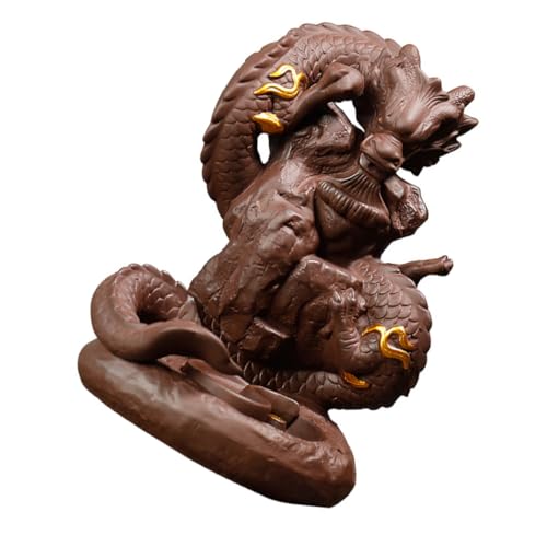 COOPHYA Purple Clay Backflow Incense Burner Cone Holder Decorative Censer