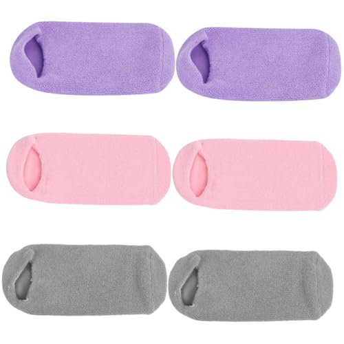 Beatifufu 3 Pair Anti-Slip Thermal Socks Soft Socks for Women Moisturizing Gel Cracked Heel Relief for Home//Beauty Salon