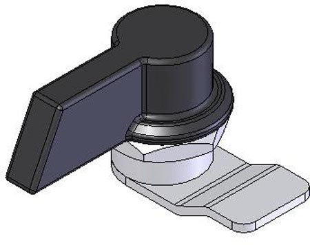 1/2 Grip Range, Emka Small Lever Knobs, Locking, Chrome (1 Each)