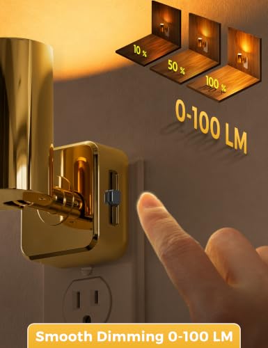 Image of L LOHAS LED Night Lights Plug into Wall,[2-Pack] Wall Spot Lights Indoor | Dusk to Dawn Sensor,1800K Amber Night Lights,for Home Decor Party Bathroom,Hallway