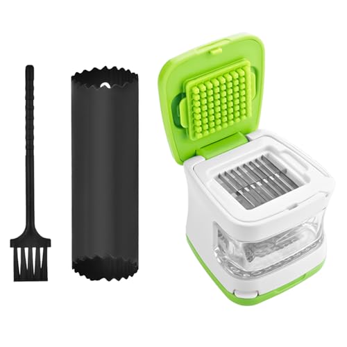 Prensa Ajos, Picador de Ajo, Picador de Ajos Manual, Cortador de Ajos, Machacador de Ajos, Viene con Una Herramienta para Pelar Ajo, Adecuado para Prensar Ajo y Jengibre