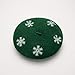 Cappello Berretto Donna Inverno Moda Ricamo Fiocco di Neve Berretto Cappello Donna Nero Rosso Cappello Lavorato A Maglia Regalo di Natale-Verde