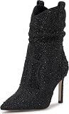 Picture of Jessica Simpson Evgena Embellished Western Boot, Black, 8