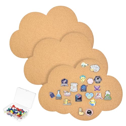 Whemyreat 3 Stück Wolke pinnwand kork ohne rahmen,Wandmontierte...