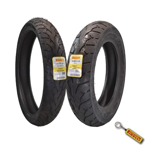 Pirelli Night Dragon 120/70B21 M/C 68H REINFTL Cruiser Motorcycle Front Tire - Superior Traction & Handling for High-Performance Cruisers w/Keychain (120/70B21 MU85B16)