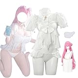 [メナズノロ] 勝利の女神：NIKKE ドロシー コスプレ衣装 水着 ビキニ ウィッグ付き セット パジャマ グッズ ヘアピン+小物 doro コスプレ コスチューム 人気ゲーム 仮装 変装 撮影 ビーチ 泳ぐ シーサイド 夏服 誕生日プレゼント 贈り物 (L)