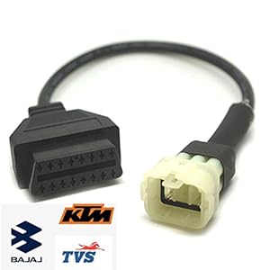Robostore India RSI OBD OBD 2 Bike Scanner Cable for Bajaj KTM TVS Suzuki (Bajaj TVS KTM Cable only)