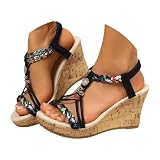 Sandalias Mujer Cuña Verano Plataforma Sandalia de Cuna 2026 Vestir Elegantes Sandals Comodas Moda Casual Zapatos de Tacón Boda Peep Toe Doradas Sandalias Fiesta Playa Novia