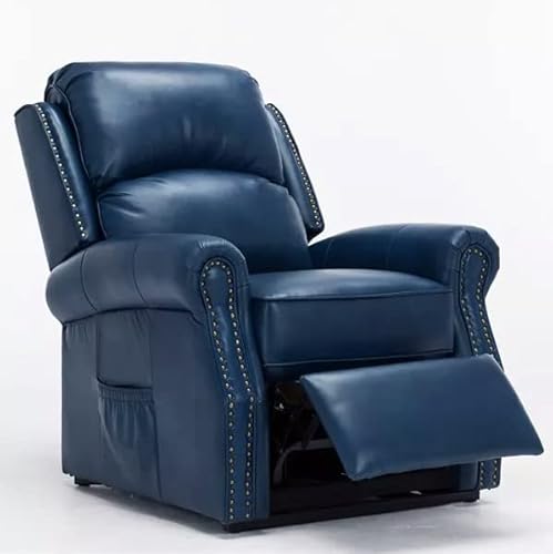 Lehboson Lift Chair Recliners, Electric Power Recliner Chair Sofa For Elderly,Faux Leather,Usb Ports,3 Positions And Side Pocket，（Navy Blue） #TOP9