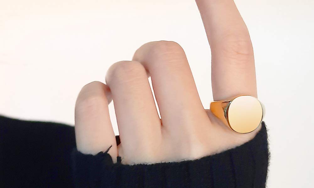 Vnox Stemma Personalizzato per la Famiglia/Logo/Emblema Nazionale/Anello con Sigillo Anello in Acciaio Inossidabile per Uomo