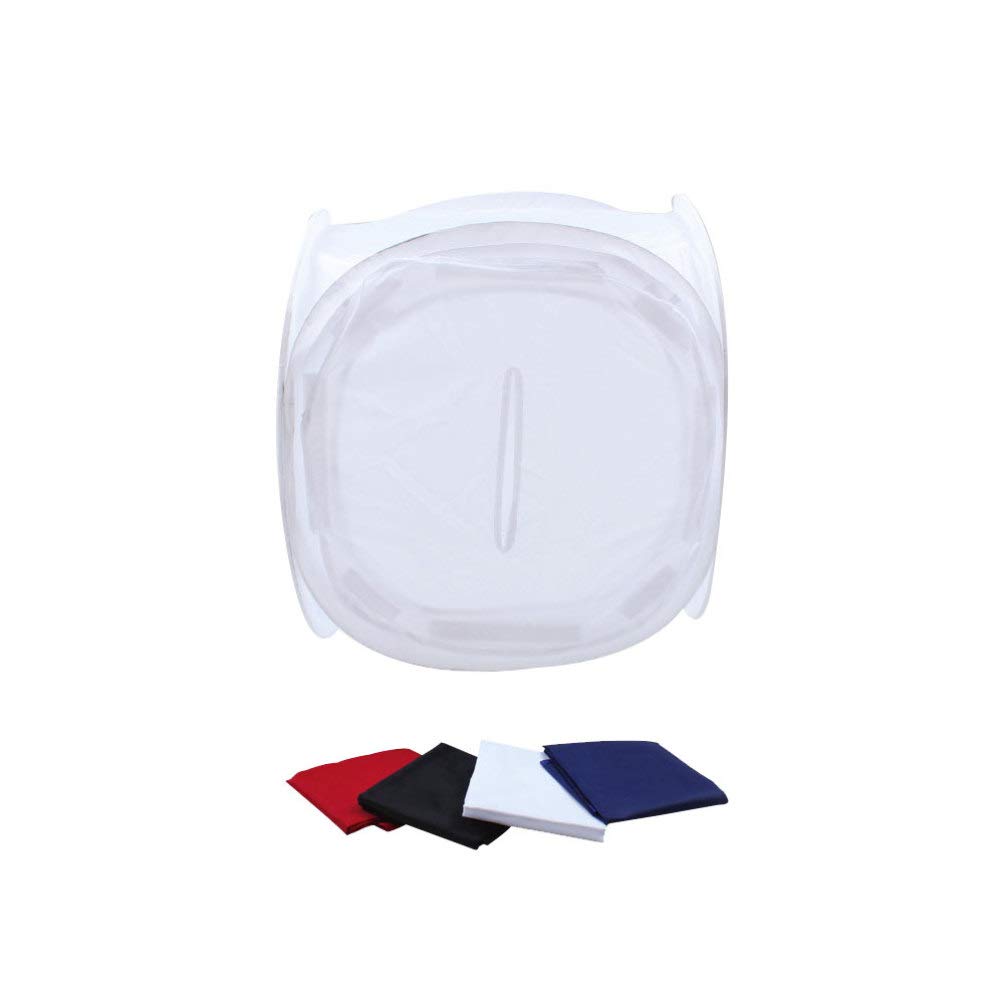 Tente Photo Pliable Ronde Cube 4, Studio Portable Blanc en Fibre
