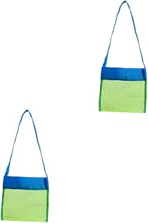 INOOMP Beach Bags Large Beach Bag 2pcs Toy Storage Bags Kid Beach Bag Kids Beach Bag Beach mesh Bag Toy Bag Portable Baby Tote Bag Net Bag Mesh Beach Bag