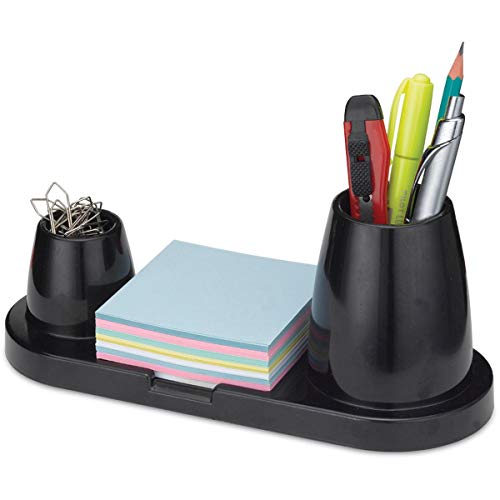 Acessorio Para Mesa Porta Caneta/Clips/Lembrete Preto Waleu, Multicor