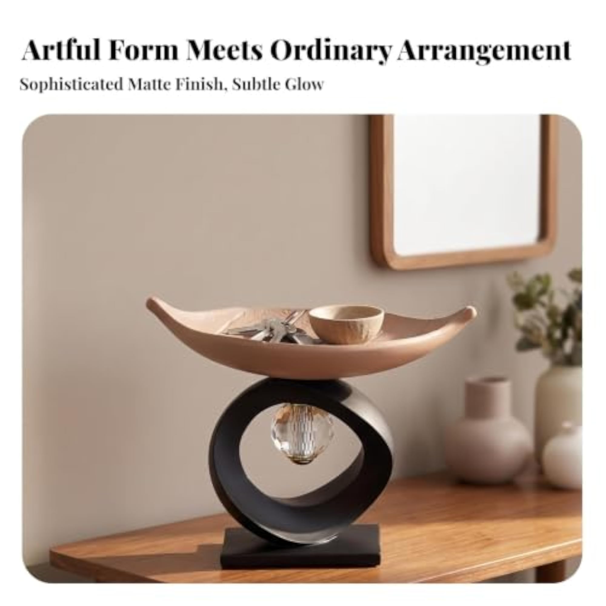 Decorative Leaf-Shaped Tray, Smooth Finish