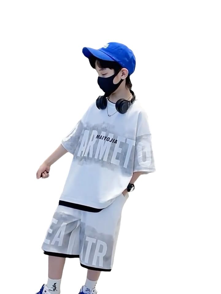 Boys Youth Two Piece Set, ARMET oversized graphic print with matching shorts3