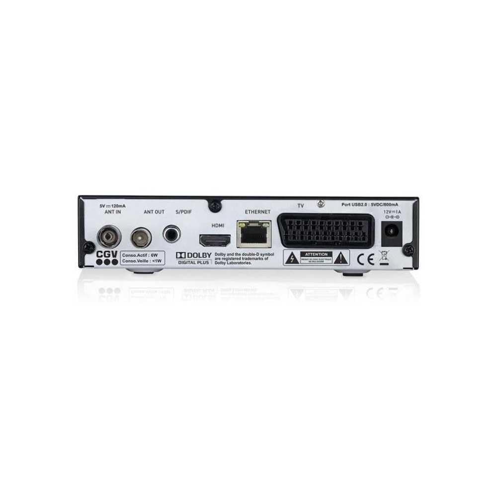 CGV etimo 2T-C Recepteur/enregisteur TNT HD Double Tuner NOIR | Réception des chaînes étrangères et locale de la TNT