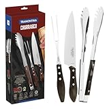 Jogo para Churrasco de Inox Polywood 3 Peças - Tramontina