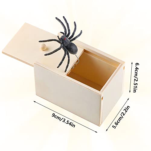 Scare Box 2 stuks fopartikel, spin in doos, prank, schertsartikel, spin, spider, voor kinderen en volwassenen, feestfavorieten, geschenken - Afbeelding 3