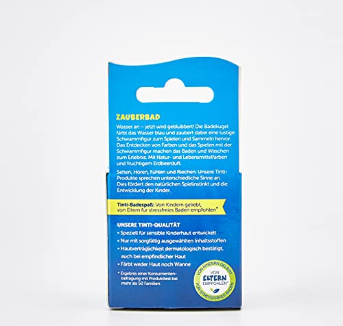 Tinti Zauberbad Blau - Sprudelnde Badekugel mit Überraschung, 1er Pack(1 x 40 g)