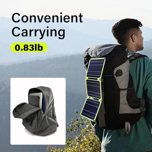 Image of CALANDIS Solar Panel 3 Folding 40W for Outdoor Activities Emergency Charging Climbing Yellow | Solar Panels | Alternative & Solar Energy | Electrical & Solar