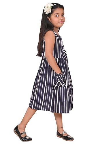 Image of CMMCHAAH Pure Cotton Printed Frock Dress for Girls| Kids Dress |2-12 Years Sizes | Knee Length Frock Dress