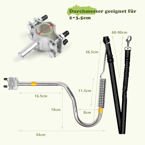 iPetba Hundeleine für Fahrrad – Freihändiges Fahrradbefestigungsseil für Hunde, Stoßdämpfend, Verstellbare Länge