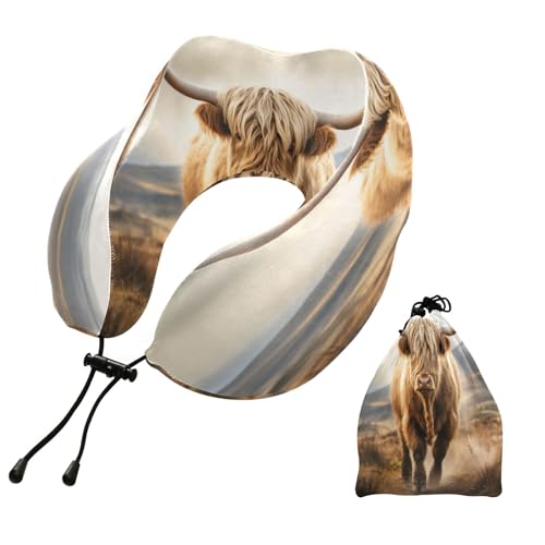 Almohada de viaje espuma viscoelástica ajustable miniatura 1