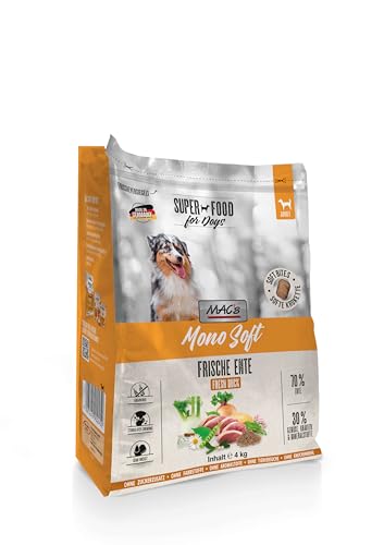 Mac's Halbfeuchtes Hundefutter | Weiches Futter | Hoher Fleischanteil | Verschiedene Geschmacksrichtungen | (4 kg, Ente)