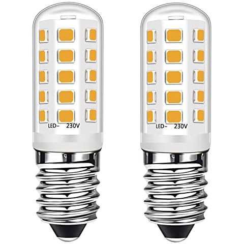 Brantoo E14 LED Candle Bulbs 3W Equivalent to 40W Halogen Bulbs, Warm White 3000K, E14 SES Small Edison Screw LED Light Bulbs for Freezer Cooker Hood, No Flicker, No Dimmable, AC 220-240V,2 Pack Cover